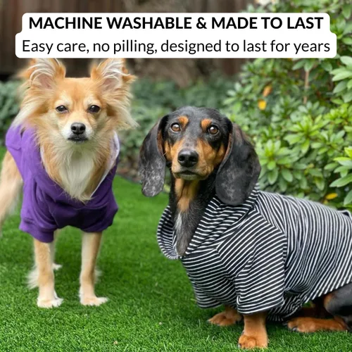 Miniatura 6 de DJANGO Sudadera con capucha para perro, cálido, ligero, suave y elástico para perro, con capucha, orificio para arnés y cintura elástica, sudadera