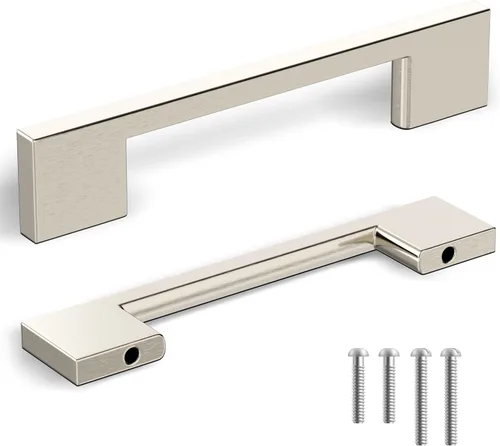 Miniatura 8 de Southern Hills Tiradores de gabinete de níquel cepillado – 3.780 in – Manijas de cajón de níquel satinado, manijas de gabinete de cocina modernas