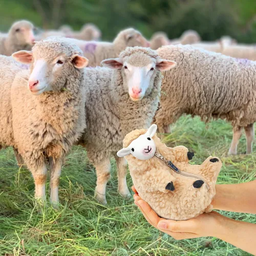 Miniatura 2 de AGRIMONY Lindos Animales de Peluche de Oveja Rapada, Pequeños Peluches Kawaii de Cordero, Juguetes de Peluche, Regalos Divertidos para Pascua San
