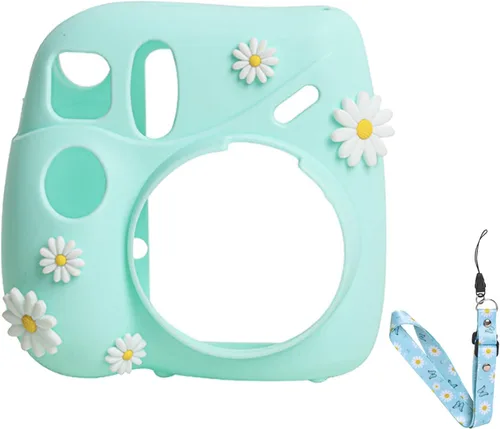 Miniatura 6 de Funda de silicona para Fujifilm Instax Mini 7+7 Plus piel de cámara instantánea, funda protectora con correa de hombro ajustable