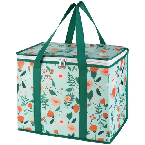 Miniatura 10 de Bodaon Paquete de 3 bolsas aisladas para entrega de alimentos para comidas calientes y frías, bolsas enfriadoras XXL, bolsa aislante para catering