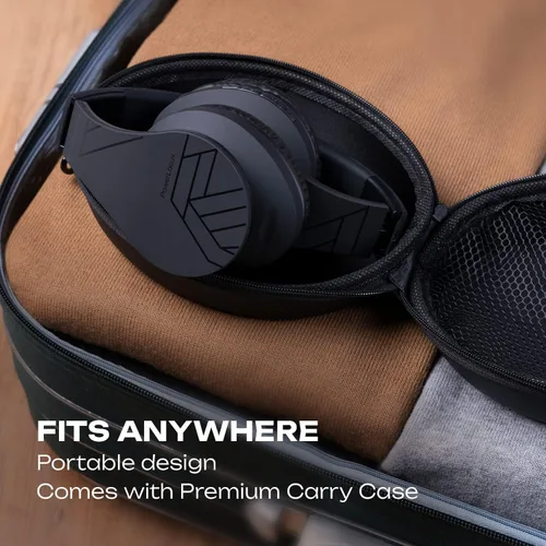 Miniatura 7 de PowerLocus - Audífonos Bluetooth sobre las orejas, auriculares inalámbricos plegables estéreo con cable y sin cable con micrófono incorporado, Micro
