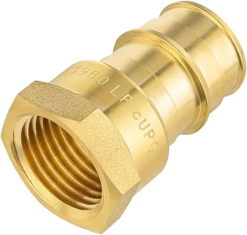 Miniatura 13 de Paquete de 2 accesorios de latón de expansión EFIELD Pex A de 1/2 x 1/2 pulgadas, codo hembra NPT para conexión de tubo Pex-A, ASTM F1960