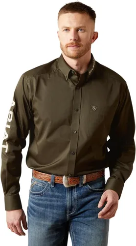 Miniatura 3 de Ariat Camisa de sarga con logotipo del equipo para hombre