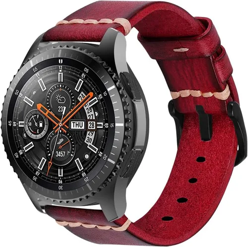 Miniatura 3 de MroTech Correa de 0.866 in compatible con Samsung Gear S3 Frontier/Classic/Galaxy Watch 1.811 in/Galaxy Watch 3 de 1.772 pulgadas, correa de Rojo