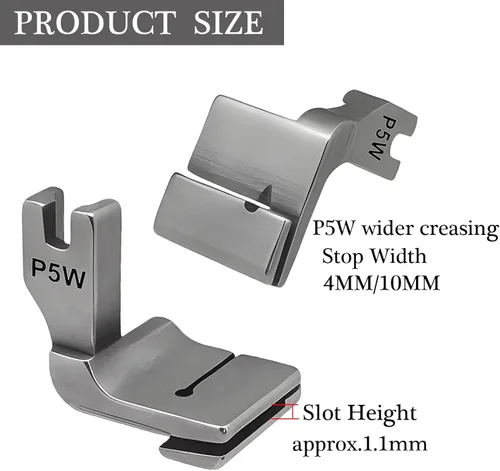 Miniatura 2 de 3PCS Recolección Plisado/Fruncido Presser Pie #P5 P50 P5W para Máquina de Coser Industrial JUKI Brother 3 piezas (P5 P50 P5W)