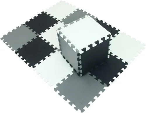 Miniatura 2 de XMTMMD - Piezas de tapete de EVA ideales para hacer ejercicio o como azulejos para el equipo de entrenamiento en gimnasios, Negro