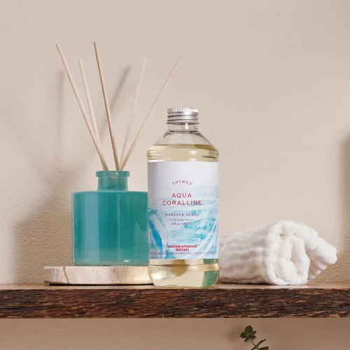 Miniatura 3 de Thymes Aqua Coralline - Aceite difusor de varillas – Aceite de fragancia para habitación – Fragancia para el hogar sin llama, 7.75 onzas líquidas