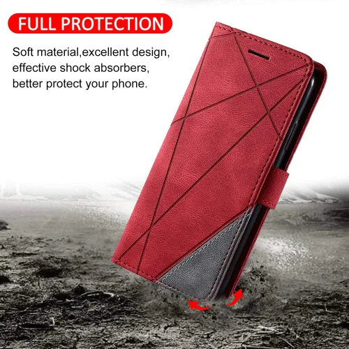 Miniatura 5 de Funda compatible con iPhone XR y protector de pantalla de vidrio templado, funda de cuero con tapa para tarjeta de crédito, fundas para teléfono