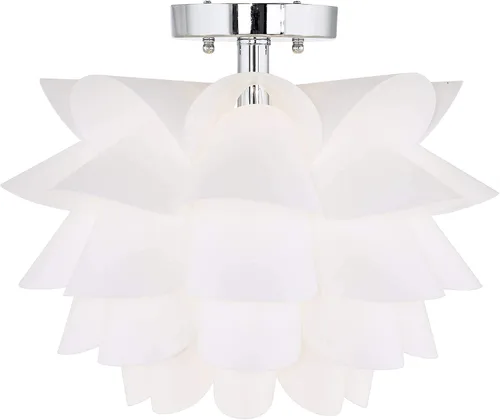 Miniatura 6 de Lámpara de techo flor blanca de Possini Euro Design, 15 3/4 pulgadas de ancho