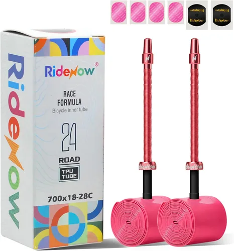 Miniatura 17 de Ridenow 2-Pack Bike Inner Tube for 700/18C-28C, 700/18C-32C,700/28C-38C with 45/65/85 mm Metal &TPU Presta Valves for Road Bikes, Super Light
