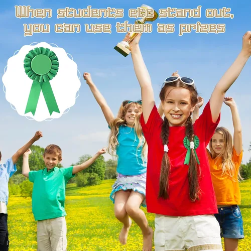 Miniatura 7 de 12 Piezas de Cinta de Premio en Blanco Medalla de Roseta 1er Lugar Ganador Victoria Reconocimiento Participación para Competencia Evento Deportivo