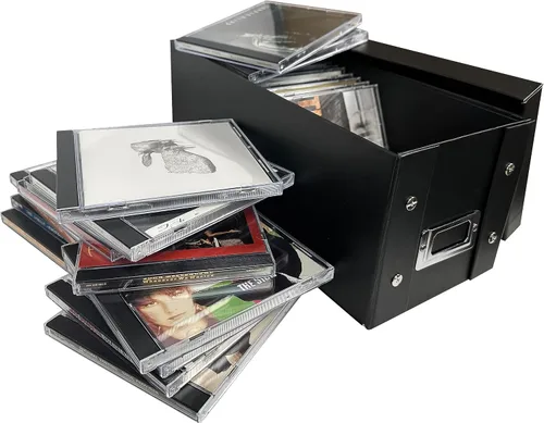 Miniatura 2 de CheckOutStore Caja de almacenamiento para CD Jewel Cases - Organiza y protege tu colección de música - Capacidad para 29 CD - Fácil montaje - Diseño