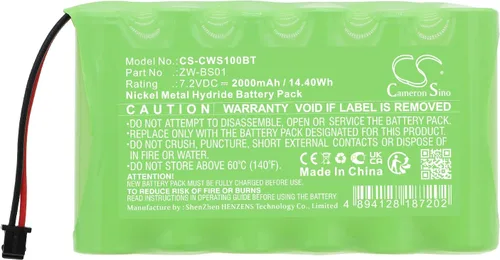 Miniatura 3 de Cameron Sino Batería para CaddX ZeroWire Panel de control PN: CaddX ZW-BS01 2000mAh / 14.40Wh