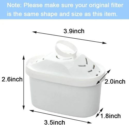 Miniatura 4 de Paquete de 2 cartuchos de filtros de agua universales de repuesto para jarra con sistema de filtración multietapa