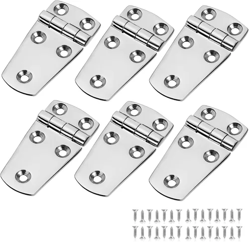 Miniatura 8 de 2 bisagras de escotilla de barco marino, de acero inoxidable, sin ruido, resistentes, 5 agujeros de 2.25 pulgadas x 1.5 pulgadas (2.244 x 1.496 in)