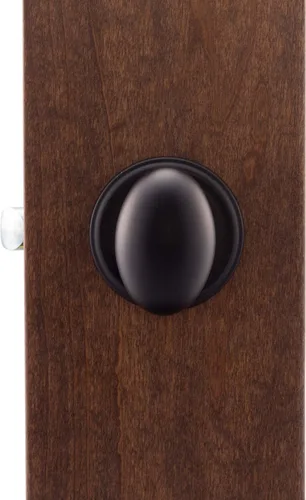 Miniatura 2 de Copper Creek ek2020bc - Pomo de puerta en forma de huevo, función de paso, 1 unidad, acabado negro