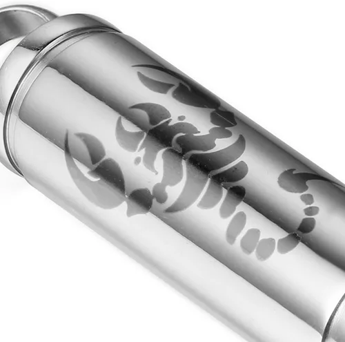 Miniatura 2 de OIDEA Collar con colgante de cilindro de bala de acero inoxidable para hombre incluida