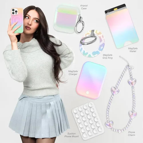 Miniatura 2 de VELVET CAVIAR Funda para iPhone 15 Pro Max, compatible con MagSafe, probada en caídas de 10 pies, ópalo blanco iridiscente Blanco (White Opal)