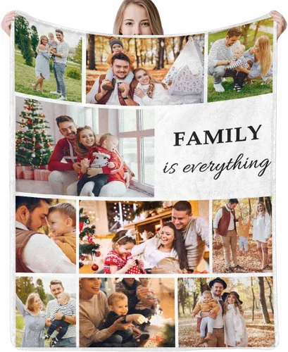 Miniatura 31 de D-Story Manta personalizada con fotos, texto, Manta personalizada con imagen, texto o fotos para mejores amigas, hermanas, regalos para cumpleaños