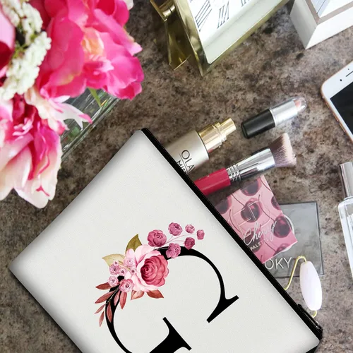 Miniatura 4 de Vavabox A-Z Bolsa de Maquillaje Personalizada, Regalos de Cumpleaños para Mujeres Mamá, Regalos para la Mejor Amiga, Bolso Cosmético para Novia