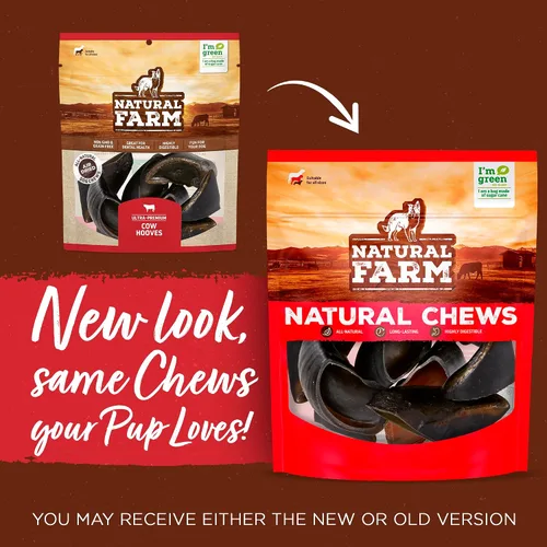 Miniatura 2 de Natural Farm Pezuñas de vaca rellenas con sabor a tocino y queso para perros (paquete de 4), golosinas de hueso de pezuña natural duraderas, mejores
