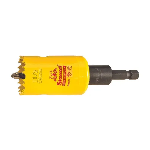 Miniatura 31 de Starrett DCH0136-G - Sierra perforadora bimetálica de corte profundo con dientes HSS resistentes a la abrasión - Ideal para cortar metal, acero
