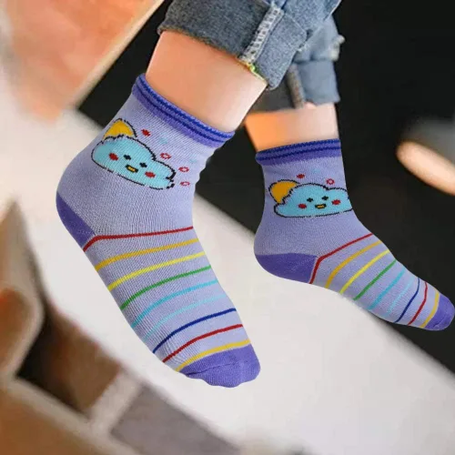 Miniatura 7 de Calcetines SkiBeaut para niño, 12 pares de calcetines antideslizantes para niño, calcetines de algodón con adherencia para niños de 1-3 3-5 5-7