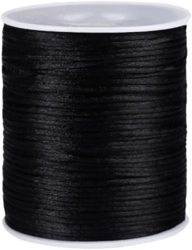 Miniatura 11 de 2.0mm Hilo de Cordón de Seda de Nylon para Cuentas de Macramé, Pulseras, Nudos Chinos, Collares, Joyería 109 Yardas (Verde Oscuro)