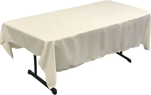 Miniatura 182 de LA Linen Mantel rectangular lavable de popelín de poliéster, resistente a las manchas y a las arrugas, cubierta de mesa 60x84, mantel de tela