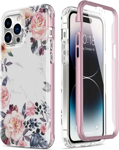 Miniatura 45 de Esdot Funda para iPhone 14 con Protector de Pantalla Integrado, Funda Resistente de Grado Militar con Diseños de Moda para Mujeres y Niñas, Funda