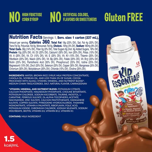 Miniatura 2 de BOOST Kid Essentials - Bebida nutricional equilibrada para niños, con calorías y nutrientes adicionales, chocolate Craze, 8 onzas líquidas