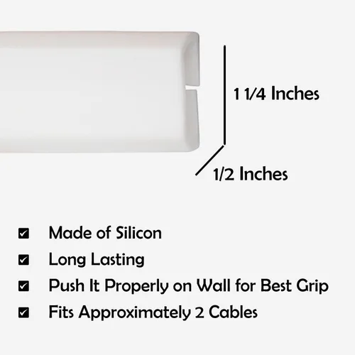 Miniatura 6 de Cable oculto de TV – Cubierta flexible para cable de pared de diseño delgado, canaleta de cable de silicona – Autoadhesivo, diseño cortado a medida