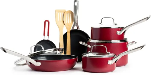 Miniatura 9 de Wok multifunción de cerámica antiadherente con textura saludable de 11 pulgadas / sartén de uso diario / Sartén de chef con tapa