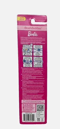 Miniatura 3 de Brush Buddies Barbie - Cepillo de dientes eléctrico con pilas para niños, cerdas suaves y potencia sónica, perfecto para niños, niñas e higiene