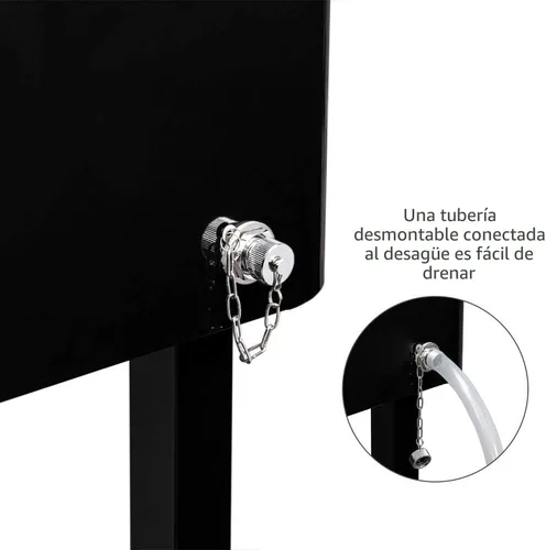 Miniatura 8 de VINGLI Baúl de hielo rodante de 80 cuartos de galón, carrito portátil para fiestas en el patio, bar, con estante, piscina de bebidas con abridor