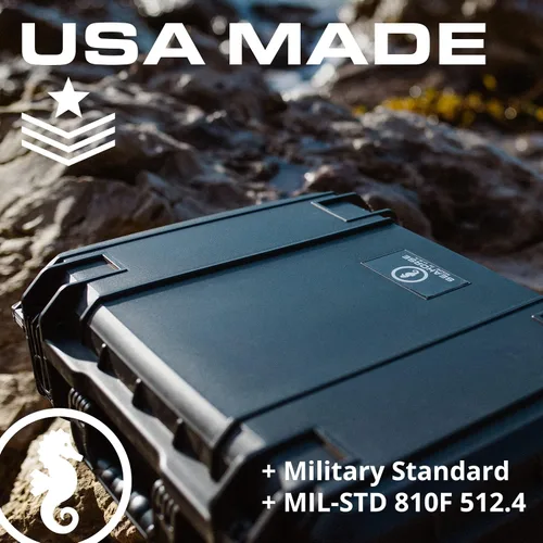 Miniatura 5 de Seahorse 720 - Caja protectora resistente sin espuma, aprobada por la TSA, especificaciones mil, resistente al agua IP67, fabricada en Estados