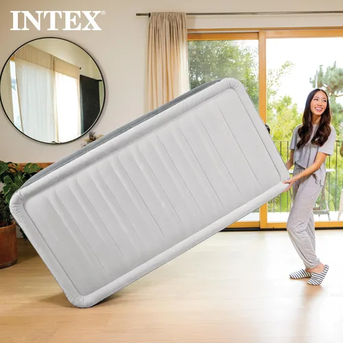 Miniatura 8 de Intex Colchón de aire tamaño individual, 45,7 cm de altura, bomba incorporada, Dura-Beam Deluxe Comfort-Plush - Cama hinchable portátil