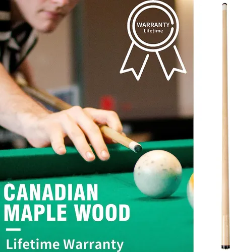 Miniatura 7 de AKLOT Tacos de billar de 58 pulgadas, palos de billar de madera de arce canadiense para jugadores profesionales de billar de 18, 19, 20, 21 onzas
