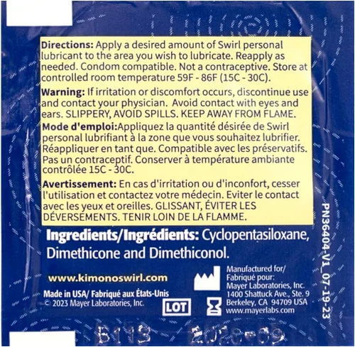Miniatura 9 de Bolsa de lubricante de silicona – Bolsa de 144 unidades de 0.07 onzas líquidas / 0.1 fl oz cada lubricante de gel, fórmula no pegajosa, lubricante