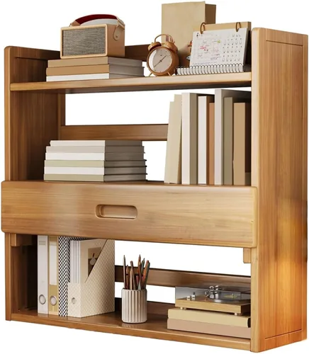 Miniatura 9 de JHDXL Organizador de escritorio para la parte superior del escritorio, gabinete de escritorio con deflector, estante de almacenamiento de escritorio