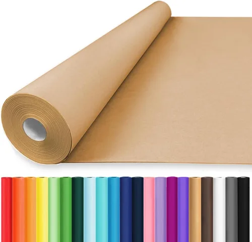 Miniatura 16 de Vanhench - Papel de estraza color marrón de 17.5 x 1200 pulgadas (100 pies), para artes y manualidades, para envolver regalos y flores, tablón