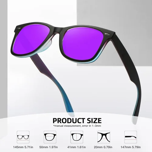 Miniatura 78 de MEETSUN Polarized Sunglasses for Women Men Classic Retro Square Frame Driving Sun Glasses UV Protection