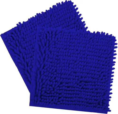 Alfombra de casillero escolar de felpilla con respaldo antideslizante para decoraciones de casillero (2, azul, 10 x 10 pulgadas)