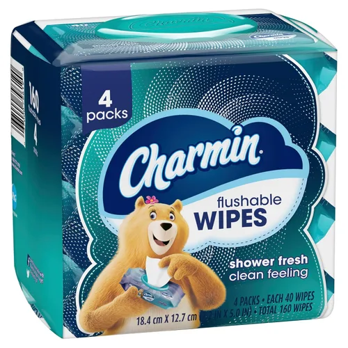 Miniatura 7 de Charmin Toallitas desechables, 160 toallitas en total (4 paquetes de 40)