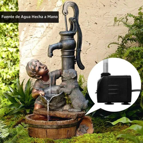 Miniatura 6 de PULACO Bomba sumergible de 400 GPH con tubo de 5 pies, (1500L/H 25W) bomba de agua de fuente duradera para fuente de estanque, acuarios, tanque