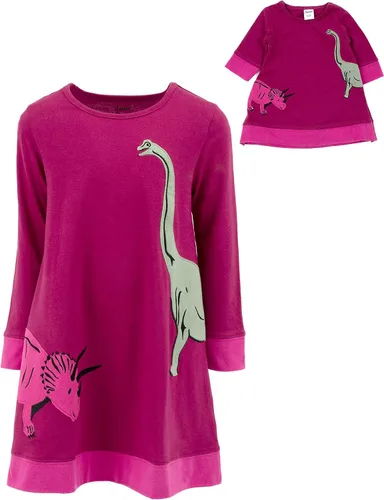 Miniatura 7 de Leveret - Conjunto de vestidos a juego para niña y para muñeca, 100% algodón, gran variedad de estilos, (tallas de 2 a 14 años)