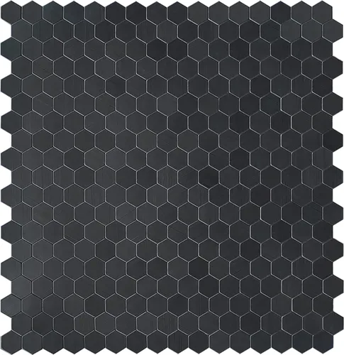 Miniatura 15 de Protector contra salpicaduras de acero inoxidable hexagonal despegar y pegar, azulejos de pared autoadhesivos de aluminio despegar y pegar