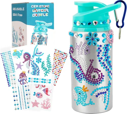 Regalo de graduación para niños, decora tus propios kits de botellas de agua para niñas de 4 5 6 7 8 9 10 a 12 años de edad, regalos para niñas de