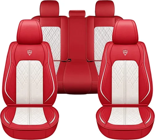 Miniatura 8 de Funda de asiento para 5 asientos, ajuste universal para la mayoría de vehículos, sedán, SUV, camioneta, compatible para bolsas de aire protectores